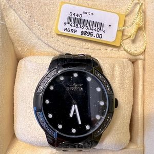 Invicta Watch with black stainless steel band!